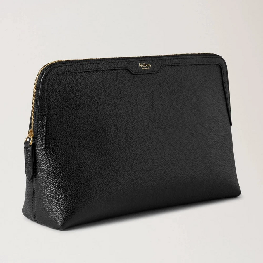 Mulberry Large Cosmetic Pouch Black Small Classic Grain