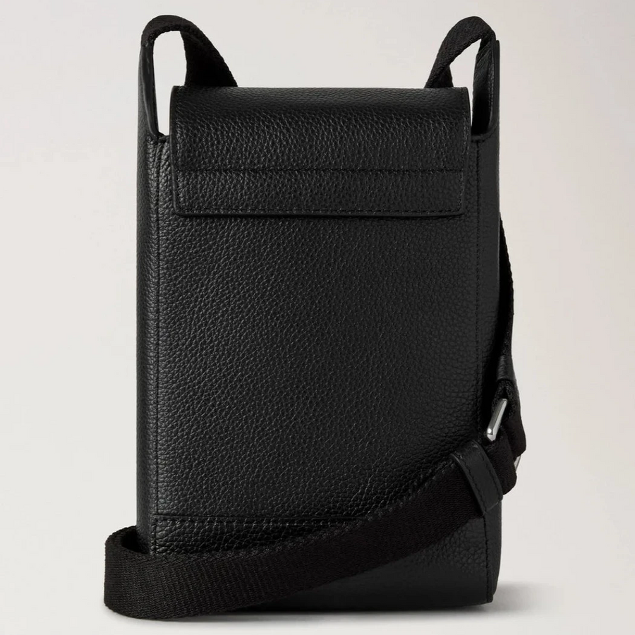 Mulberry Chiltern Phone Pouch Black Small Classic Grain