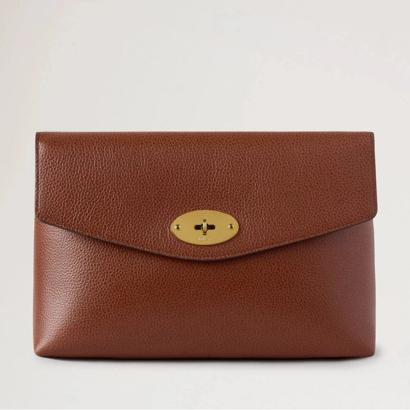 Mulberry Large Darley Cosmetic Pouch Oak Small Classic Grain