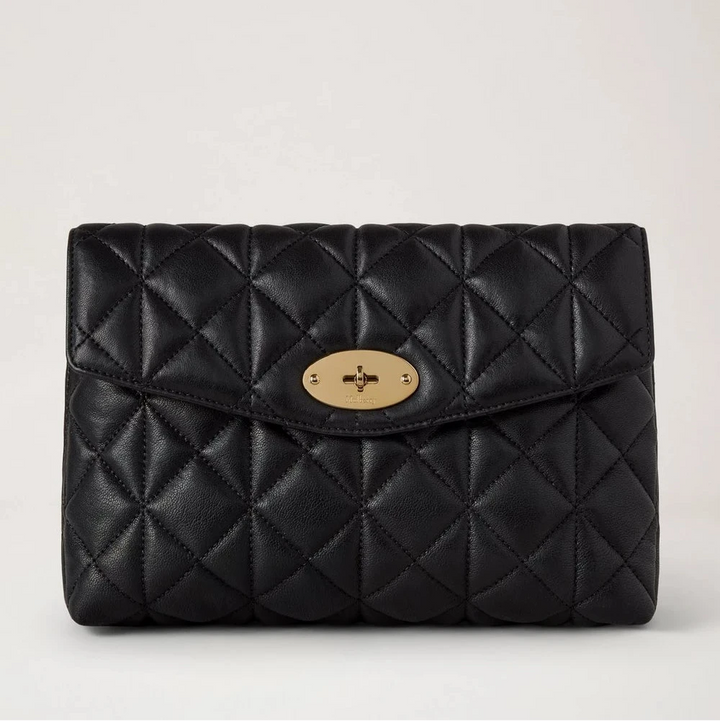 Mulberry Large Darley Cosmetic Pouch Black Quilting