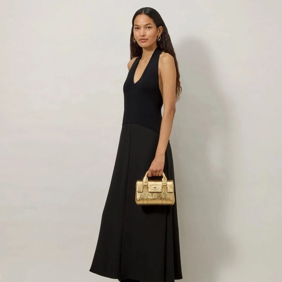 Mulberry Mini Heritage Bayswater Metallic Somerset Gold