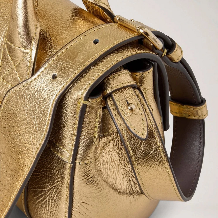 Mulberry Mini Heritage Bayswater Metallic Somerset Gold