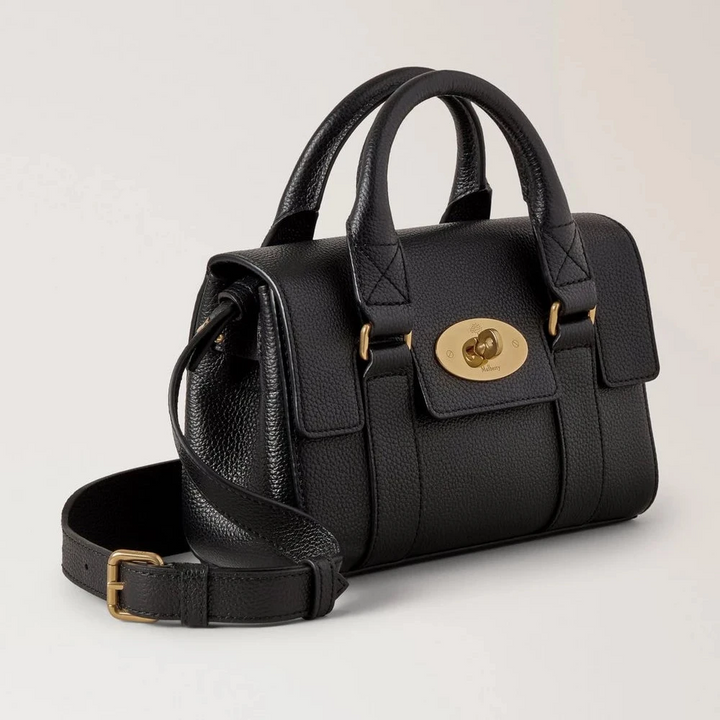 Mulberry Mini Heritage Bayswater Small Classic Grain Black - Bayswater Taske - RL8928/205A100