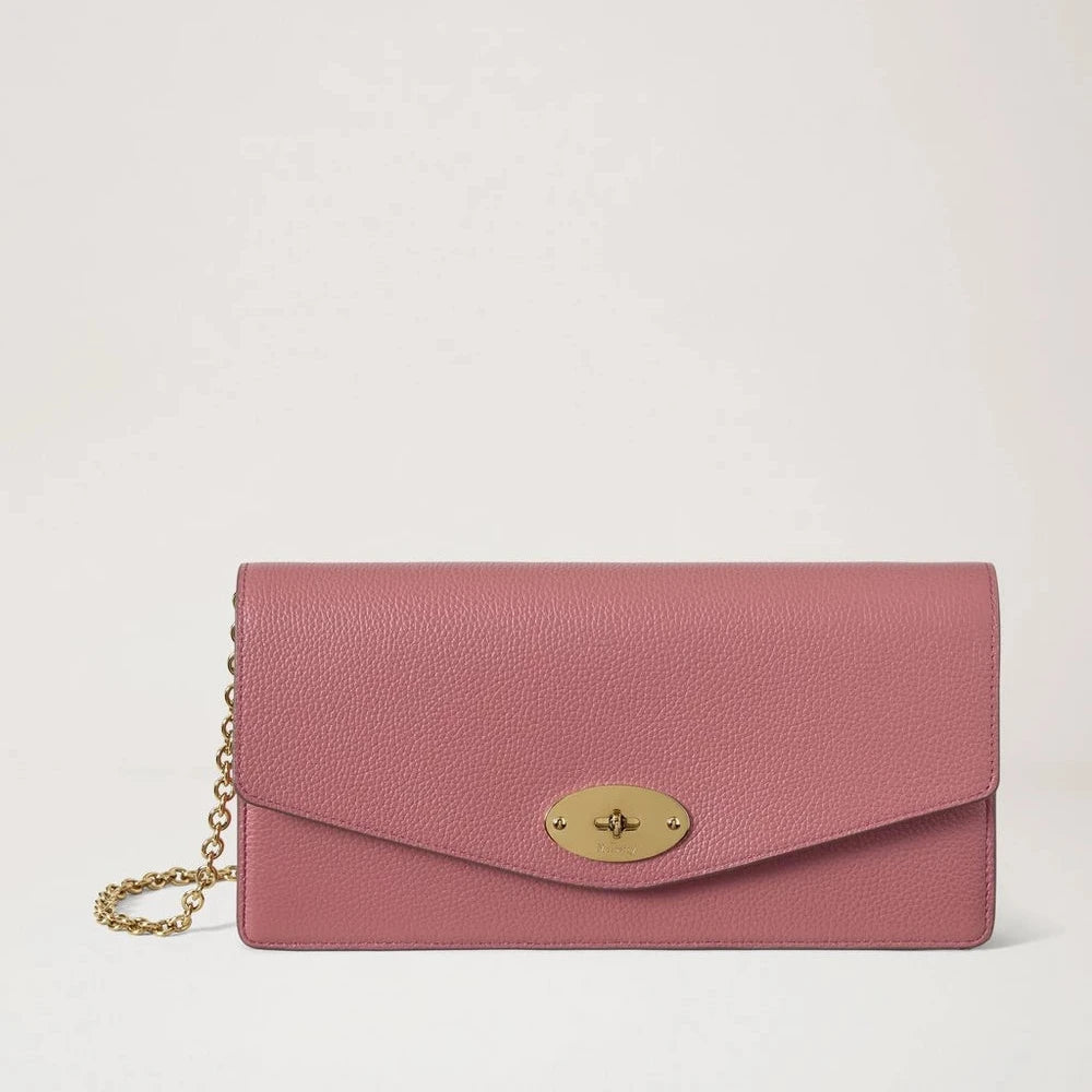 Mulberry Darley Clutch Small Classic Grain Pink Scrumpy
