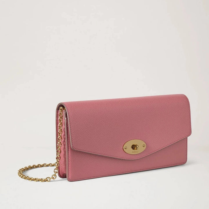 Mulberry Darley Clutch Small Classic Grain Pink Scrumpy