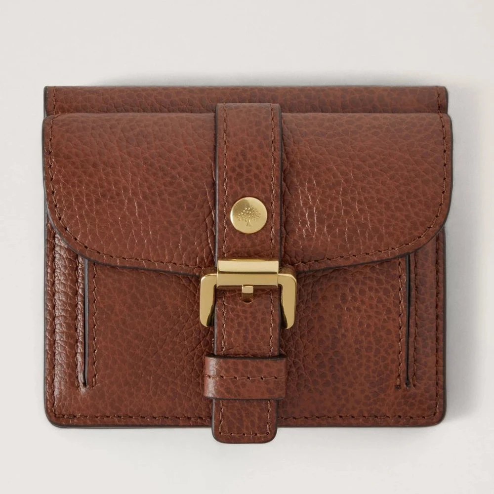 Mulberry Roxanne Wallet Two Tone Oak Small Classic Grain