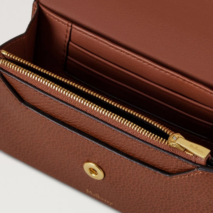 Mulberry Press Stud Wallet Oak Small Classic Grain