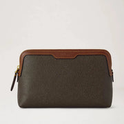 Mulberry Small Cosmetic Pouch Scotchgrain Mole & Cognac