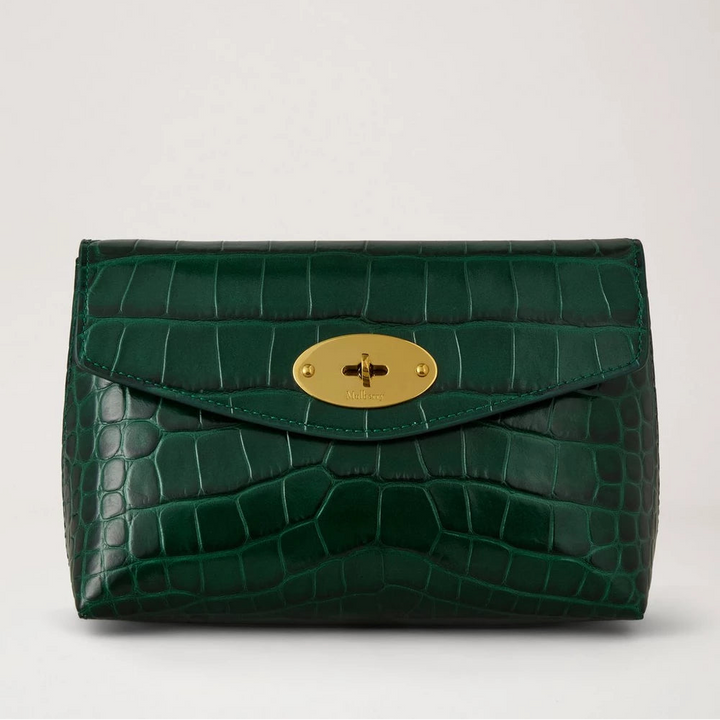 Mulberry Darley Cosmetic Pouch Emerald Shiny Croc – RL9128/807Q180