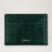 Mulberry Continental Credit Card Slip Emerald Shiny Croc