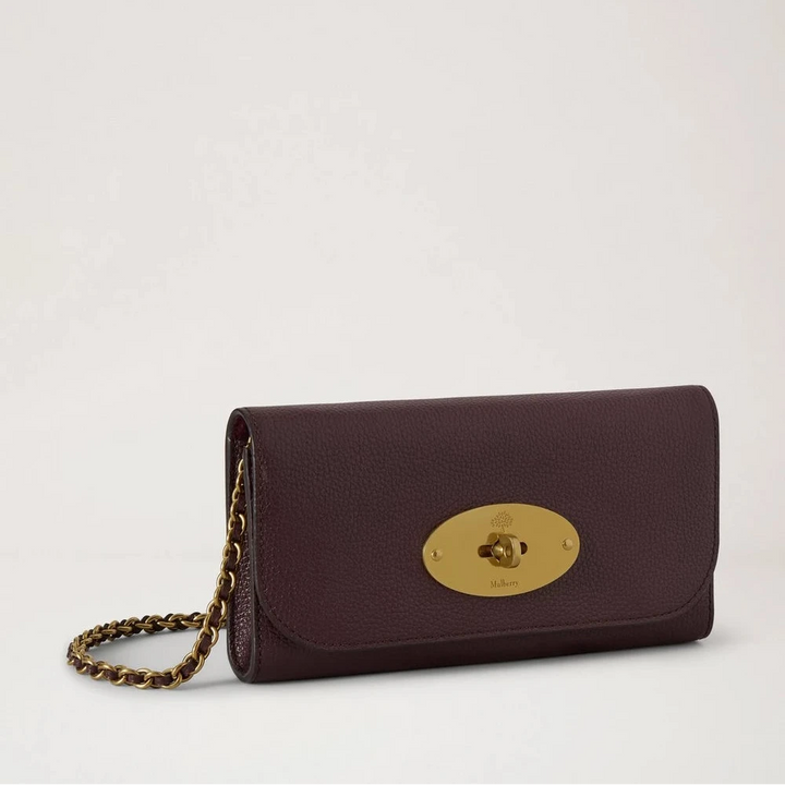 Mulberry Lily Chain Wallet Oxblood Small Classic Grain – produktbillede 2