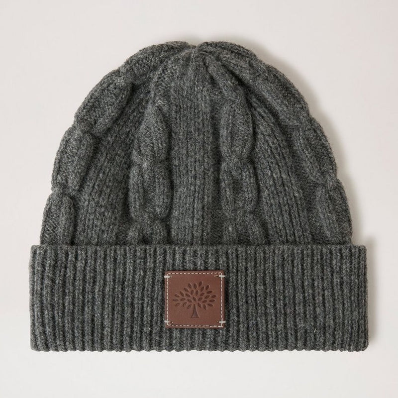 Mulberry Softie Chain Cable Beanie Charcoal