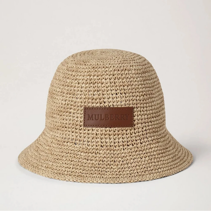 Mulberry Raffia Bucket Hat Natural 100% Paper Raffia