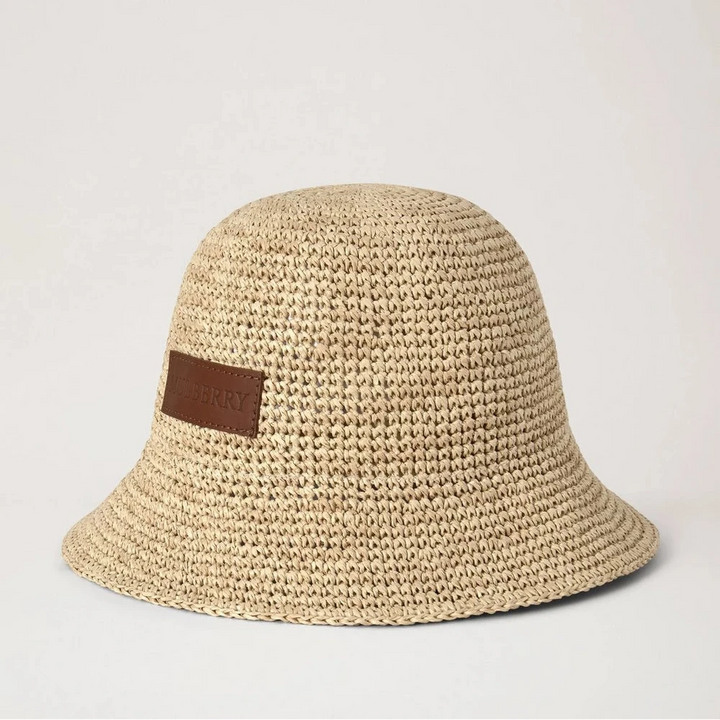 Mulberry Raffia Bucket Hat Natural 100% Paper Raffia