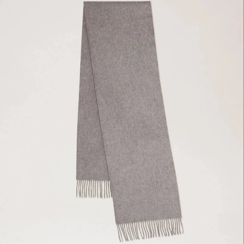 Mulberry Small Solid Merino Wool Scarf Grey