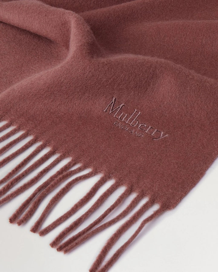 Mulberry Small Solid Merino Wool Scarf Bright Oak - - VS4318/946G222