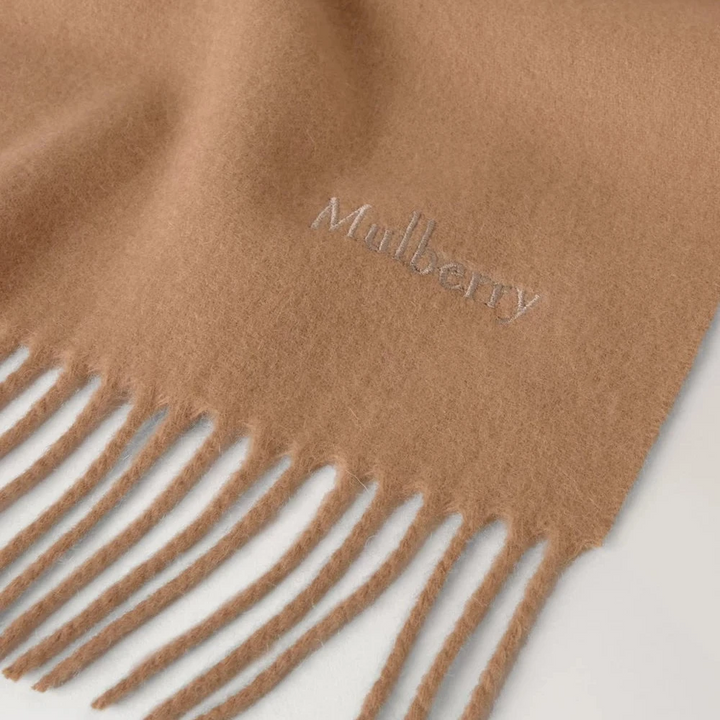 Mulberry Small Solid Merino Wool Scarf Camel - Tørklæder - VS4318/946H150