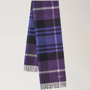 Mulberry Small Check Merino Wool Scarf -  Lilac & Amethyst