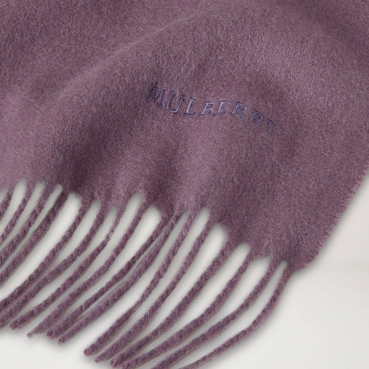 Mulberry Cashmere Scarf Dusky Mauve Cashmere Wool – produktbillede 2