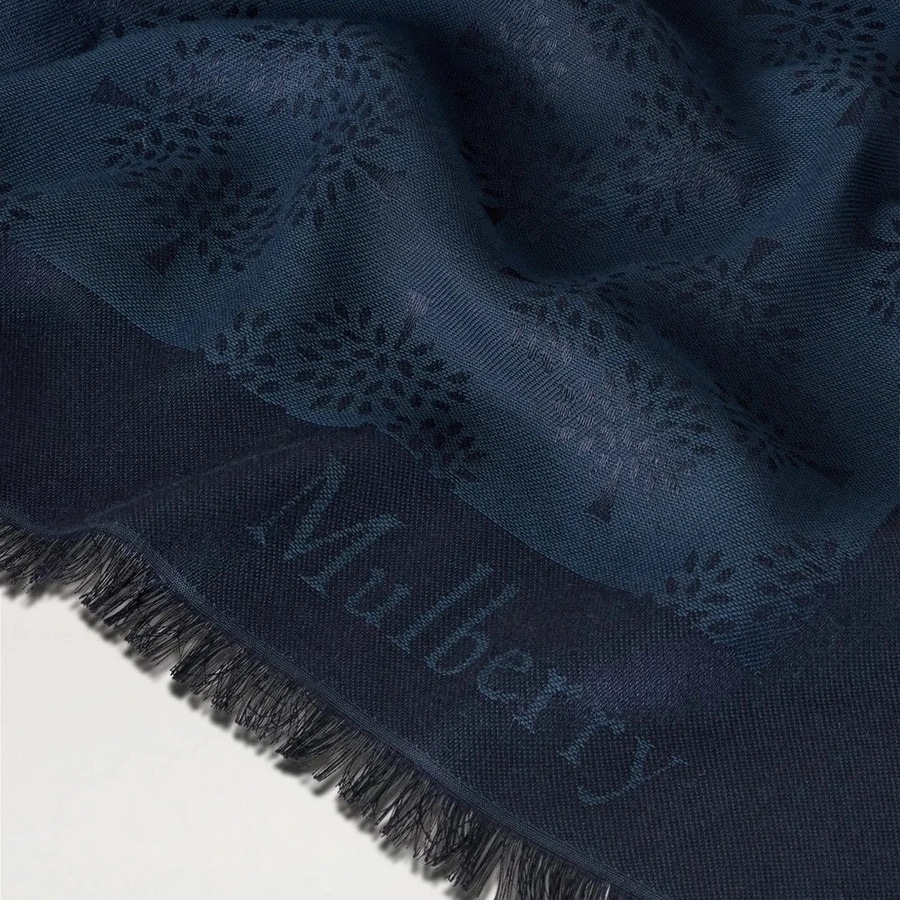 Mulberry Tree Square Night Sky Cotton Silk Blend