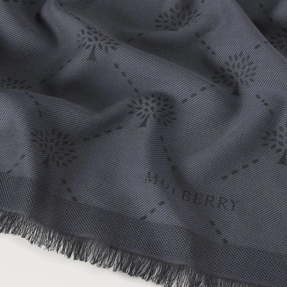Mulberry Diamond Tree Square Black Cotton