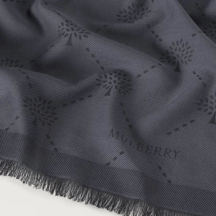Mulberry Diamond Tree Square Black Cotton