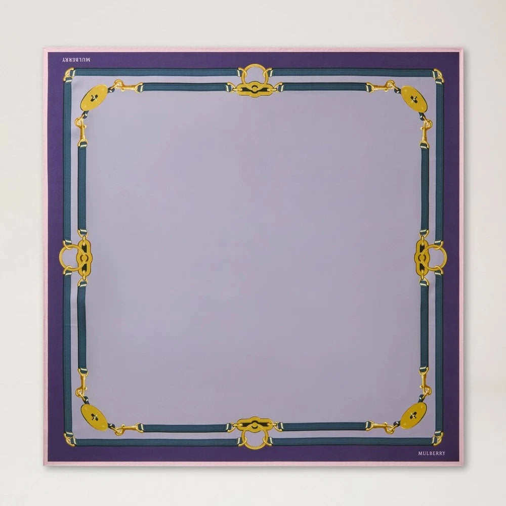 Mulberry Organic Silk Scarf Belted Square Lilac