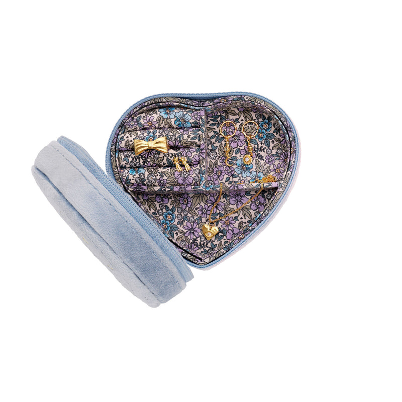 Maanesten Heart Jewelry Box Sky Blue - Smykkerskrin