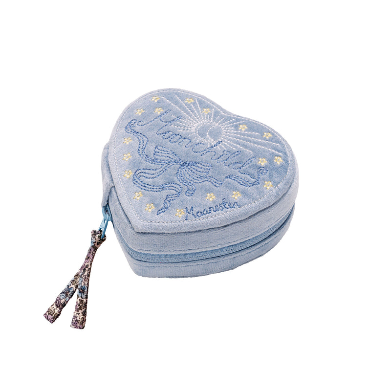 Maanesten Heart Jewelry Box Sky Blue - Smykkerskrin