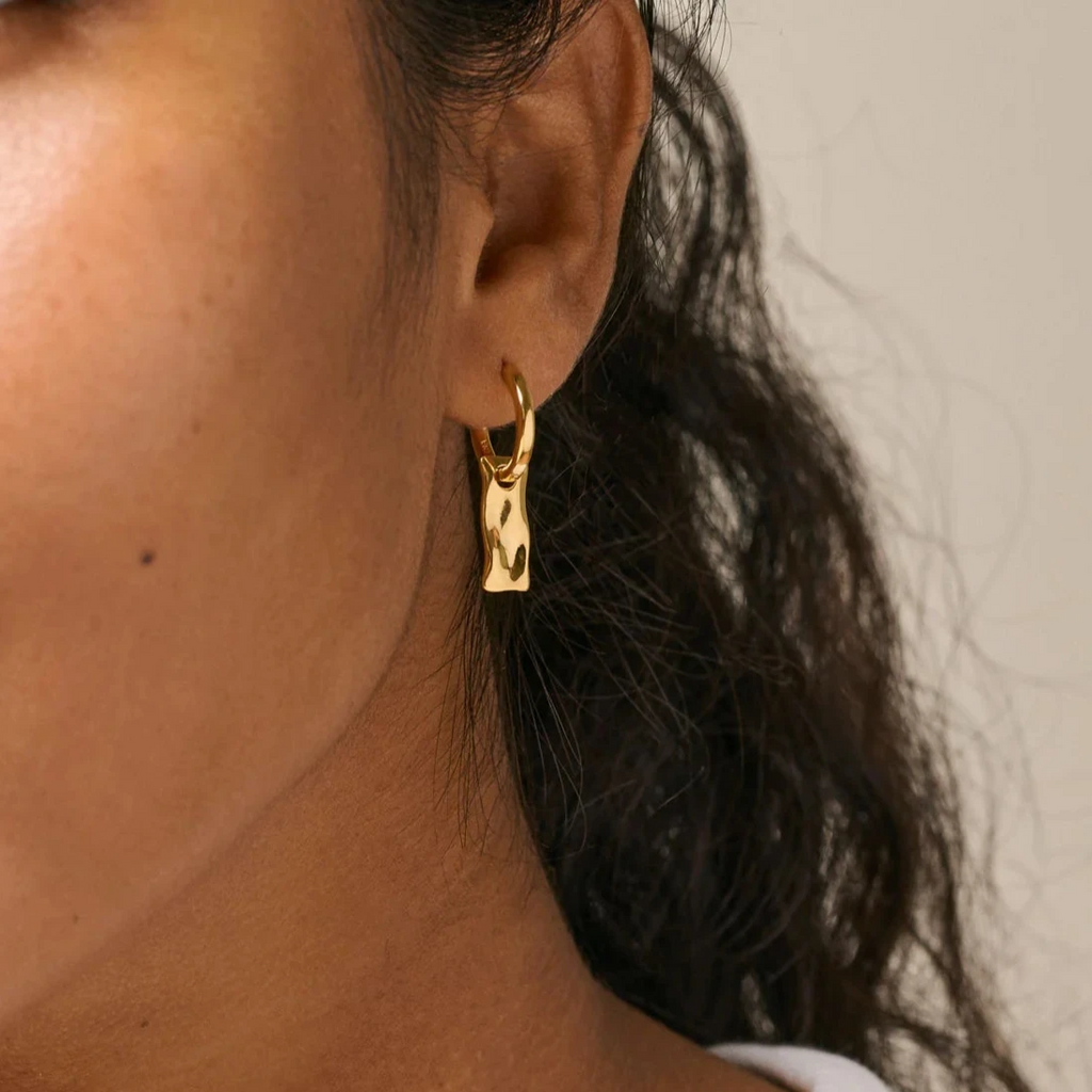 Enamel Tara Hoops Forgyldt