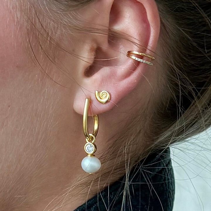 Alura Copenhagen Grace Ear Cuff – Forgyldt Ear Cuff med Zirkonia