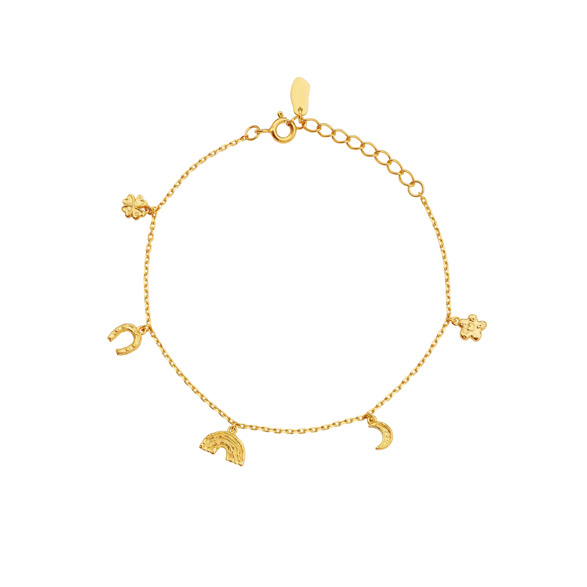 Maanesten Lucky Charm Forgyldt Armbånd