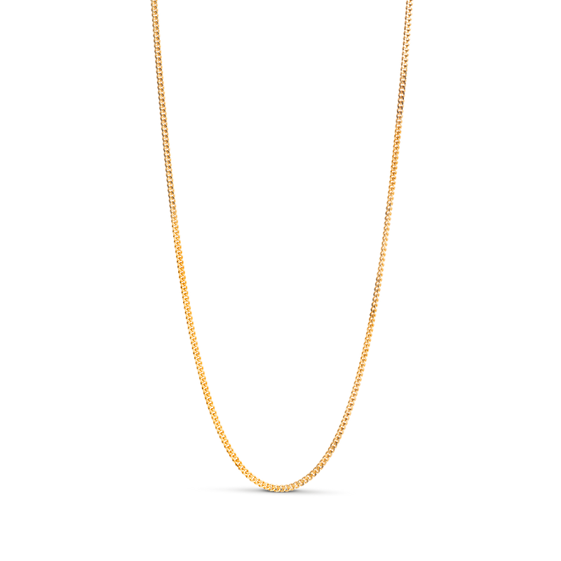 Enamel Curb Chain Necklace Forgyldt Sølv - N115G