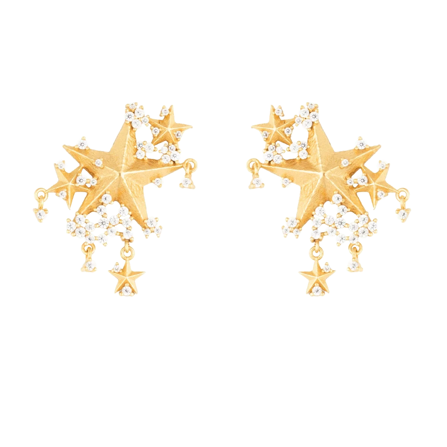 Vincent Night Remains Stjerne Øreringe Forgyldt