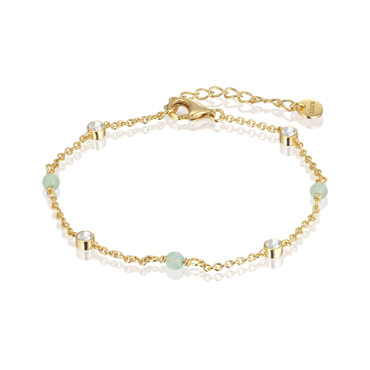 Alura Ocean Forgyldt Armbånd med Aventurin og Zirkonia – MB0508-1