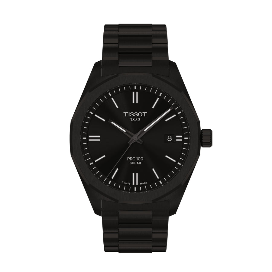 TISSOT PRC 100 SOLAR QUARTZ 39MM BLACK