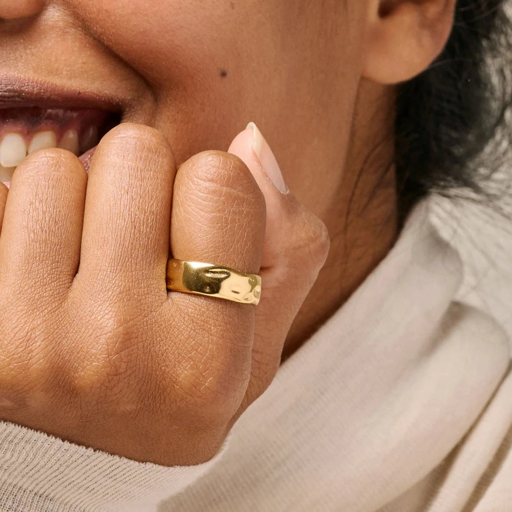 Enamel Sandra Forgyldt Ring