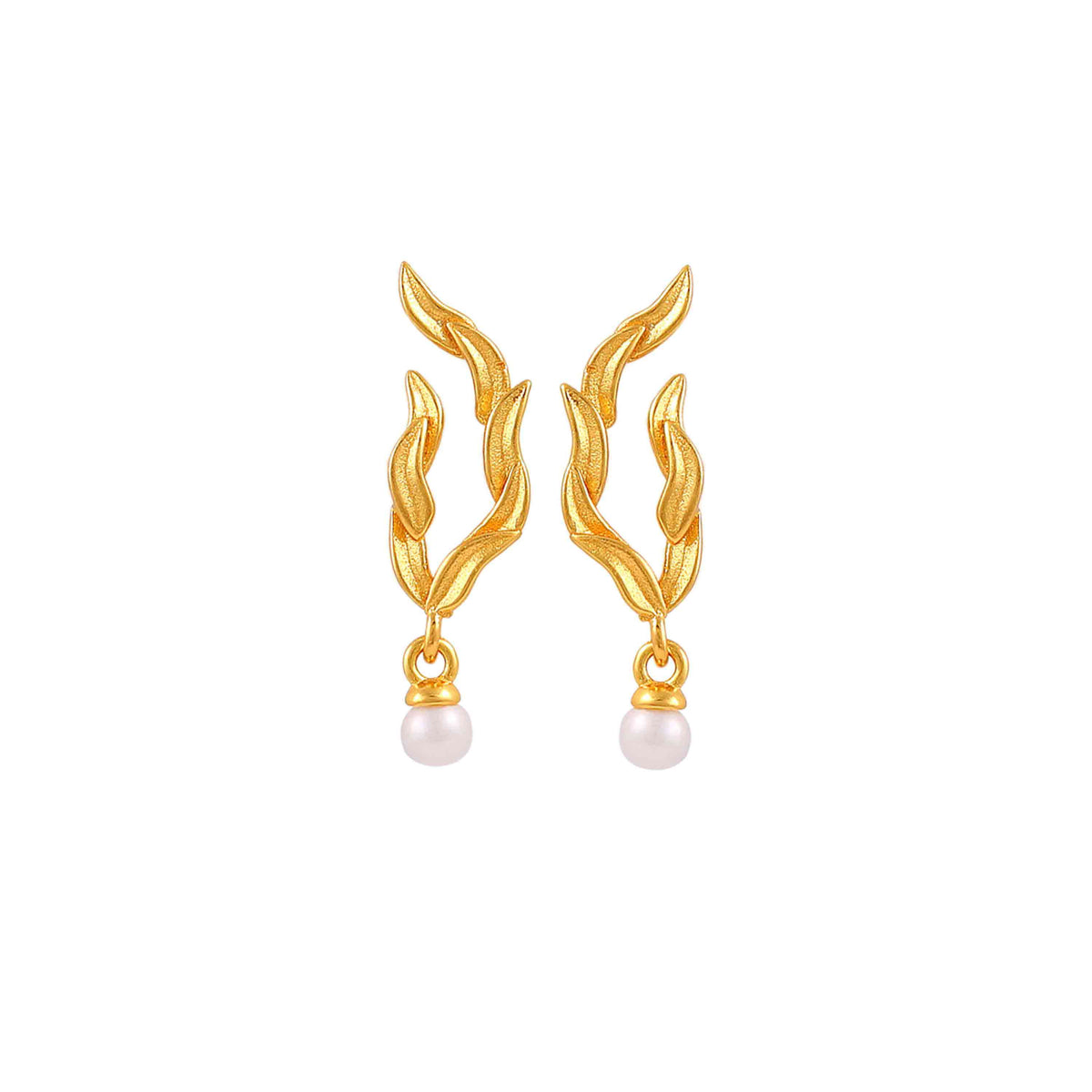Hultquist Marigold Leaf Earrings - Øreringe - S08656G