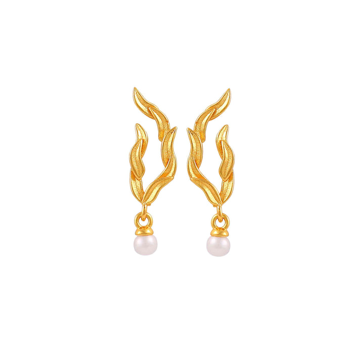 Hultquist Marigold Leaf Earrings - Øreringe - S08656G