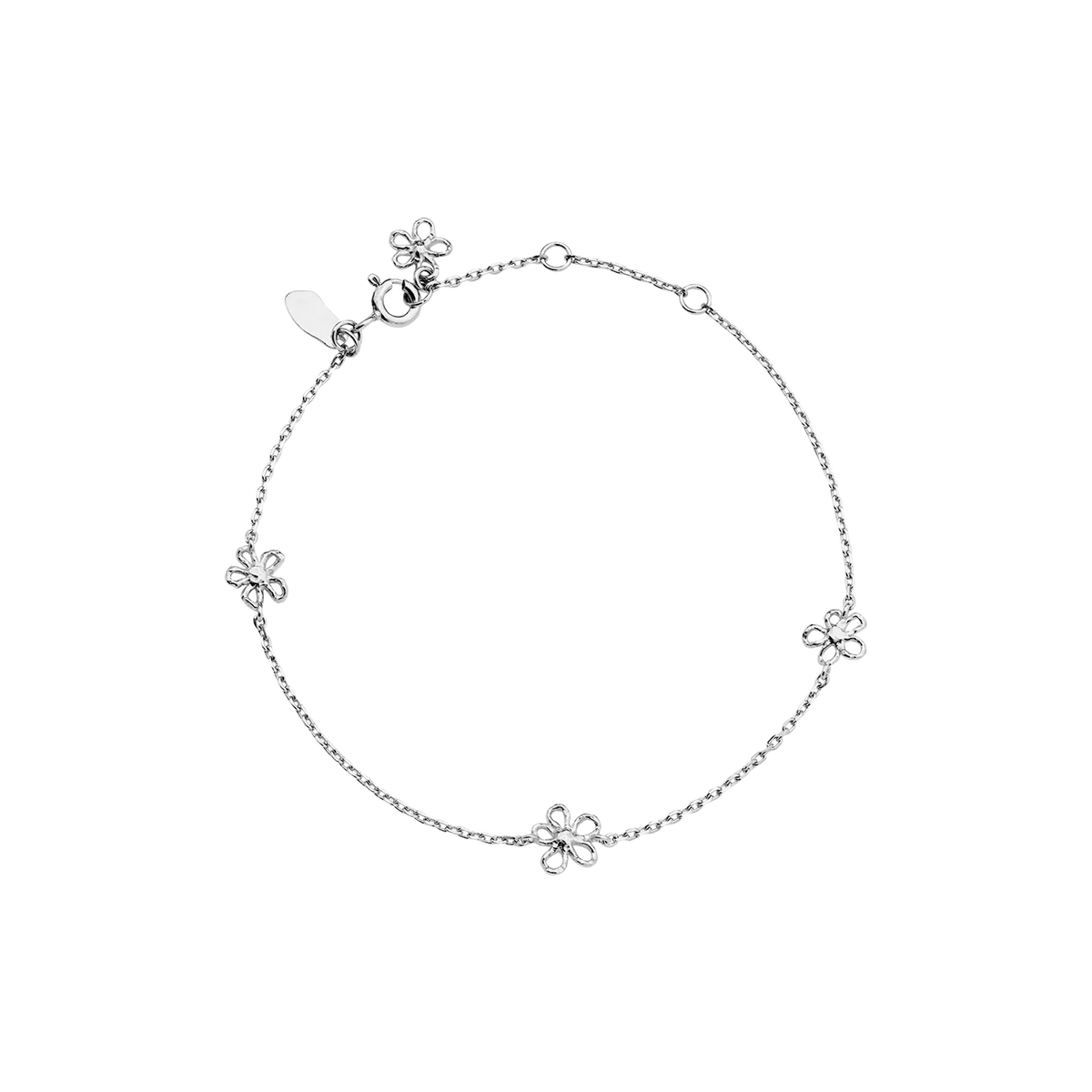 Maanesten Salwa Sølv Armbånd m. Blomster