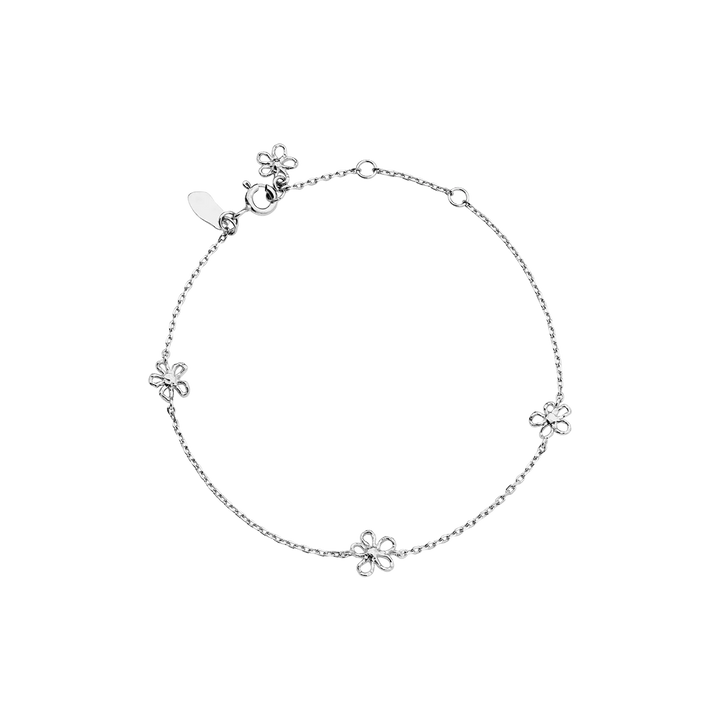 Maanesten Salwa Sølv Armbånd m. Blomster