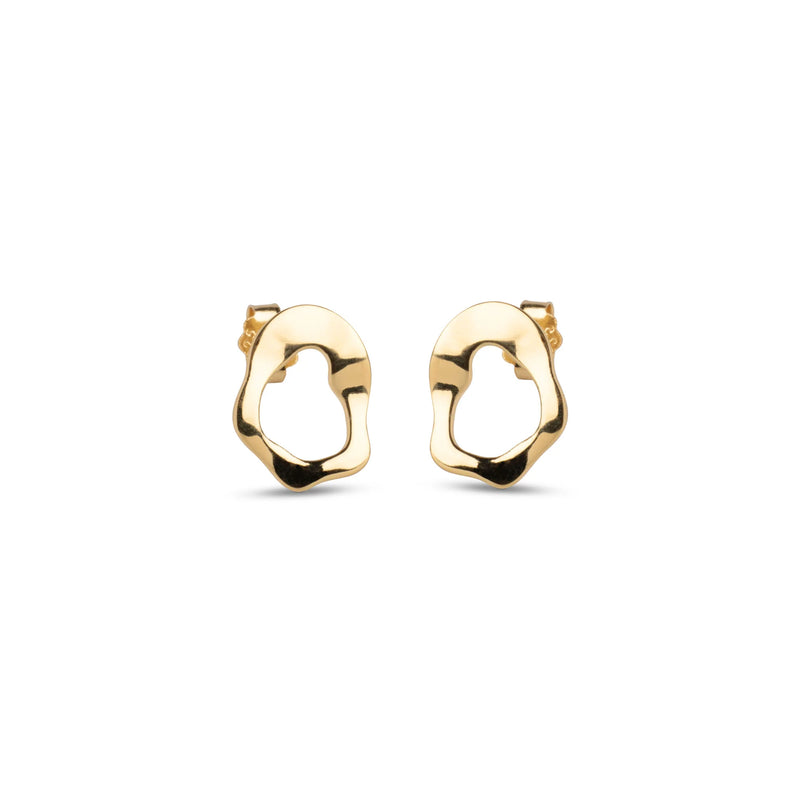 Enamel Daphne Studs - Forgyldte Ørestikker - E380G