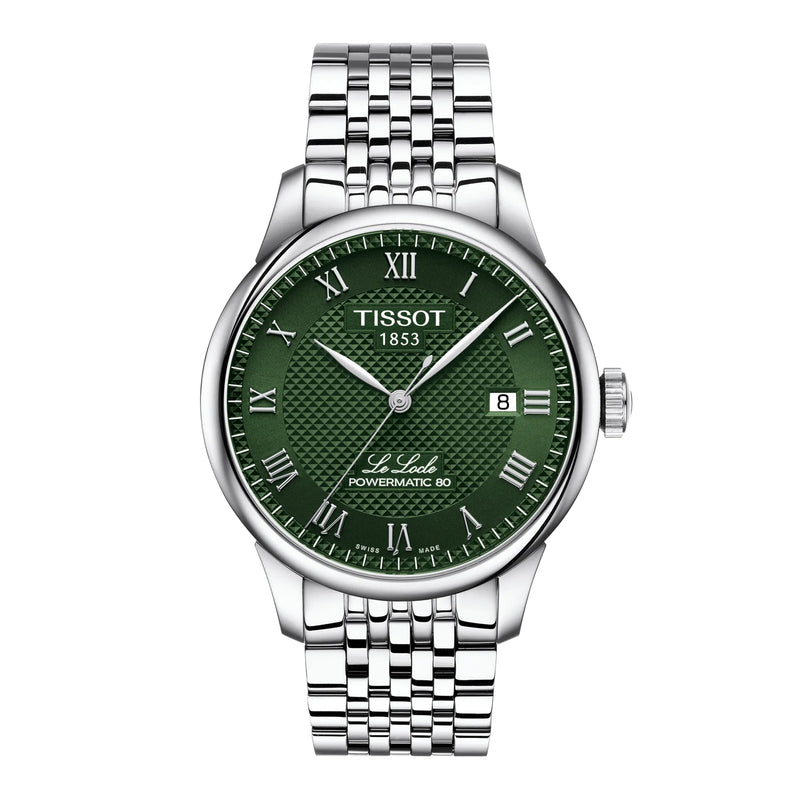 TISSOT LE LOCLE POWERMATIC 80 GRØN URSKIVE