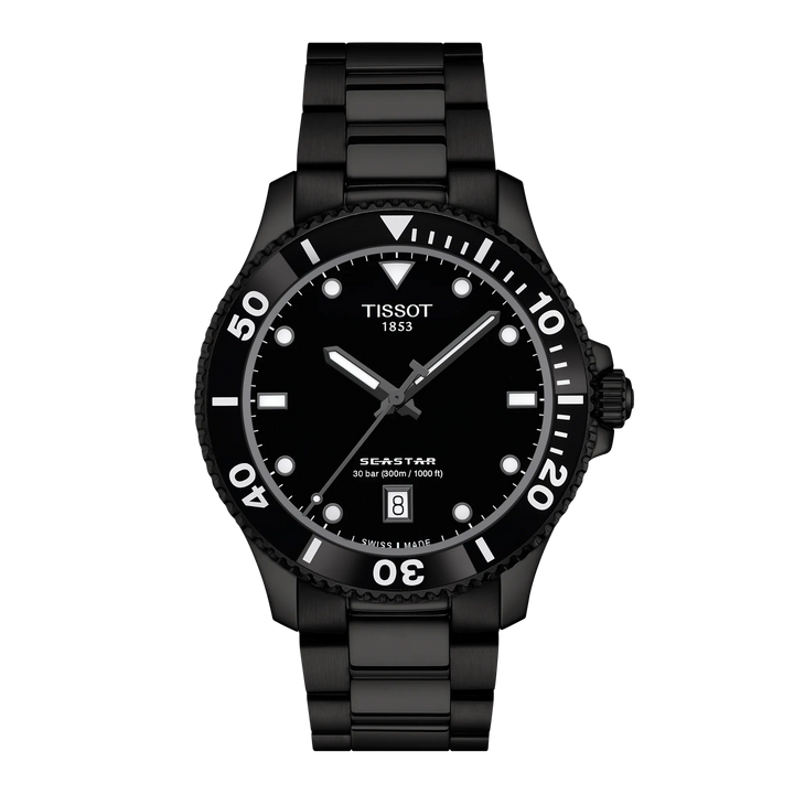 TISSOT SEASTAR 1000 40MM - SORT PVD