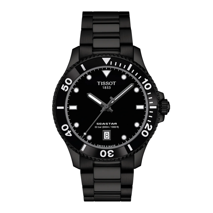 TISSOT SEASTAR 1000 40MM - SORT PVD