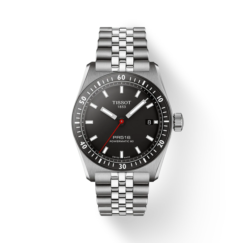 TISSOT PR516 POWERMATIC 80 MED SORT URSKIVE 38MM