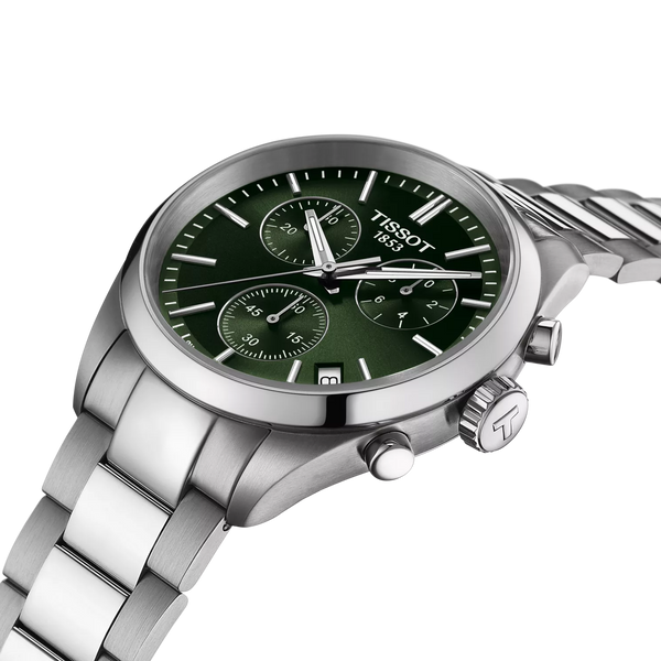 TISSOT PR 100 CHRONOGRAPH MED GRØN URSKIVE