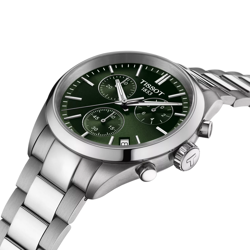 TISSOT PR 100 CHRONOGRAPH MED GRØN URSKIVE