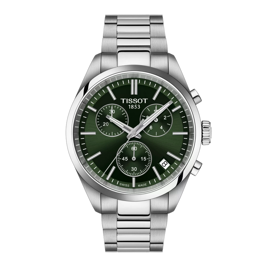 TISSOT PR 100 CHRONOGRAPH MED GRØN URSKIVE