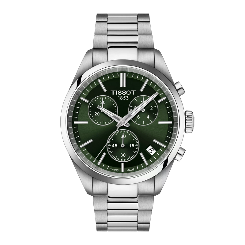 TISSOT PR 100 CHRONOGRAPH MED GRØN URSKIVE
